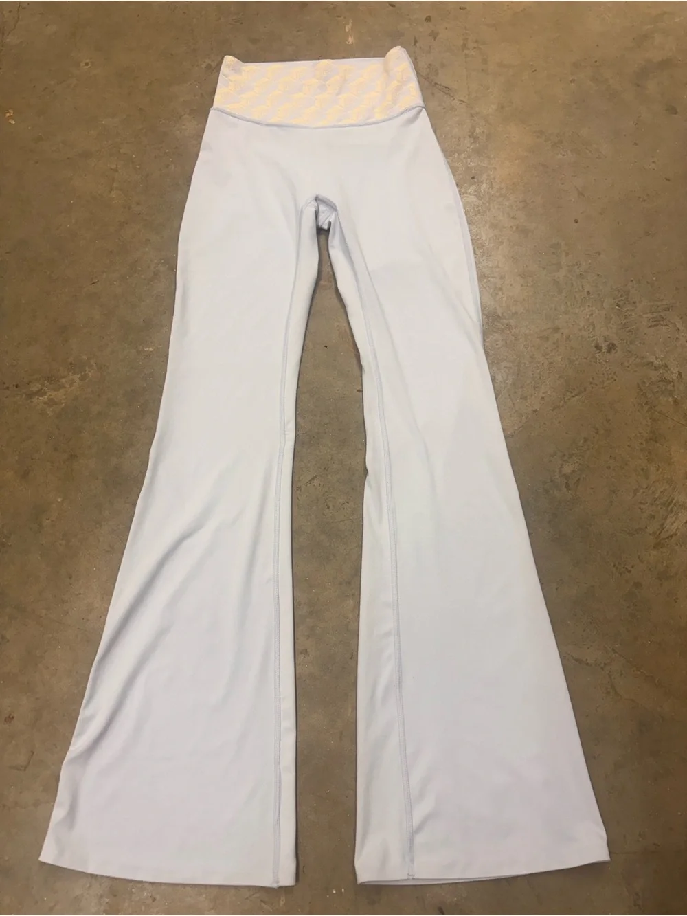 PINK Victoria’s Secret Y2K Blue High Waisted Flare Leggings Pants Womens Small - Picture 1 of 5